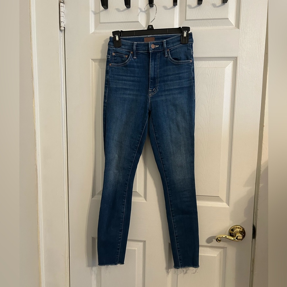 MOTHER The Swooner Ankle Fray Jeans Sz 25